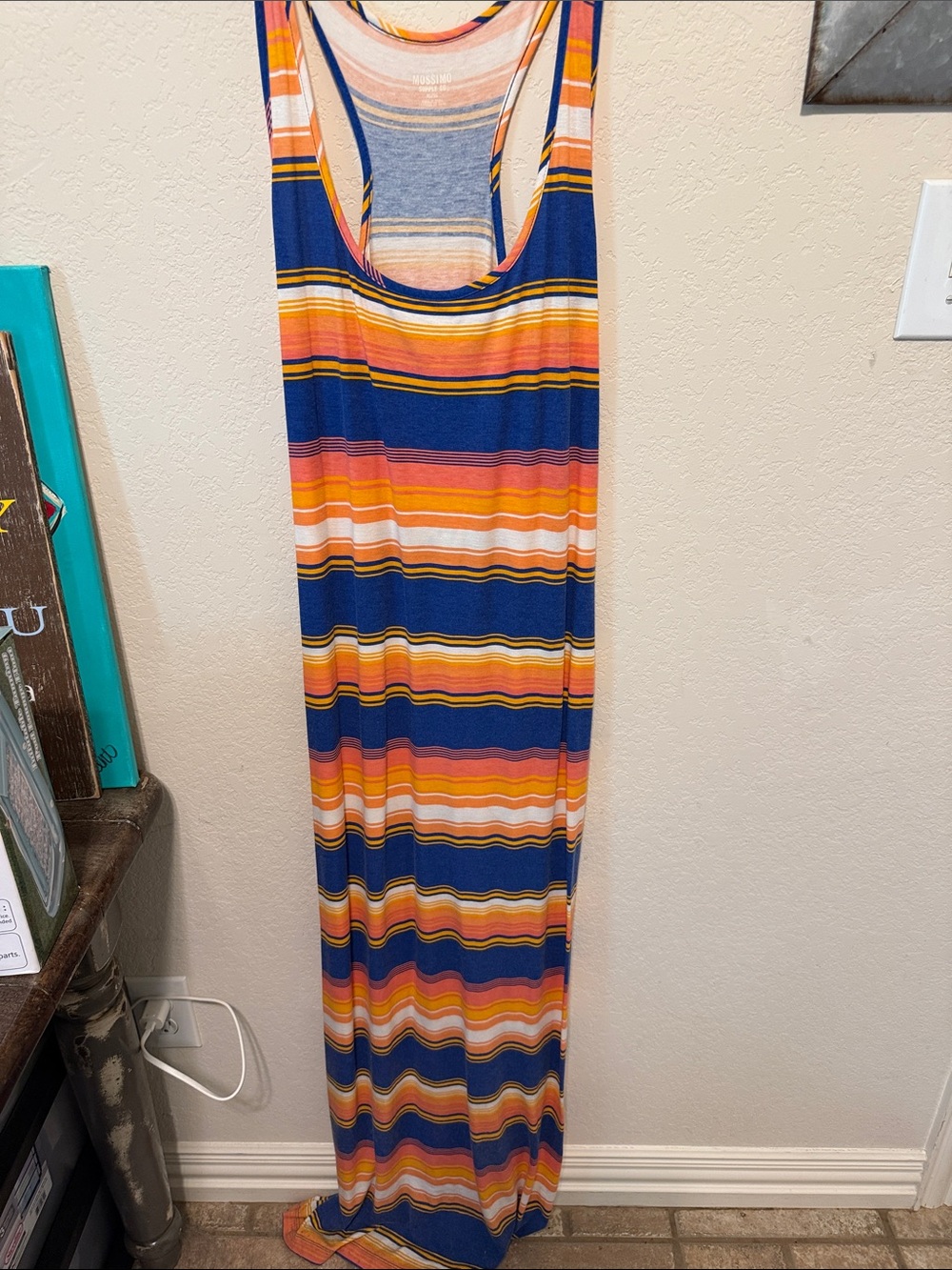 Mossimo Supply Co. Striped Maxi Dress in Blue, Orange, Pink